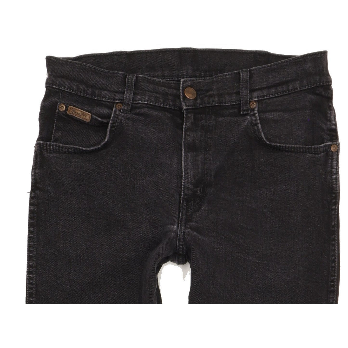 Wrangler Texas Men Black Straight Regular Stretch Jeans W32 L33