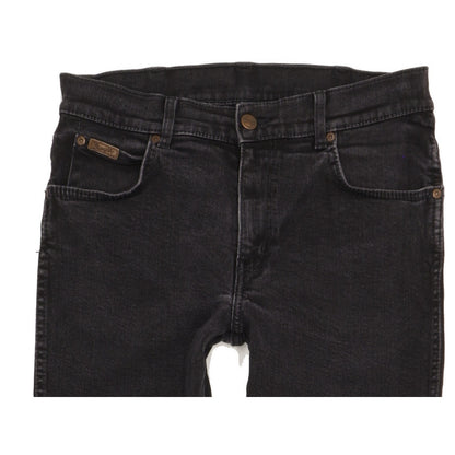 Wrangler Texas Men Black Straight Regular Stretch Jeans W32 L33
