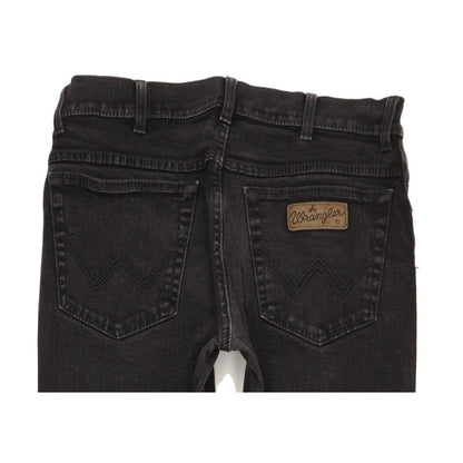 Wrangler Texas Men Black Straight Regular Stretch Jeans W32 L33