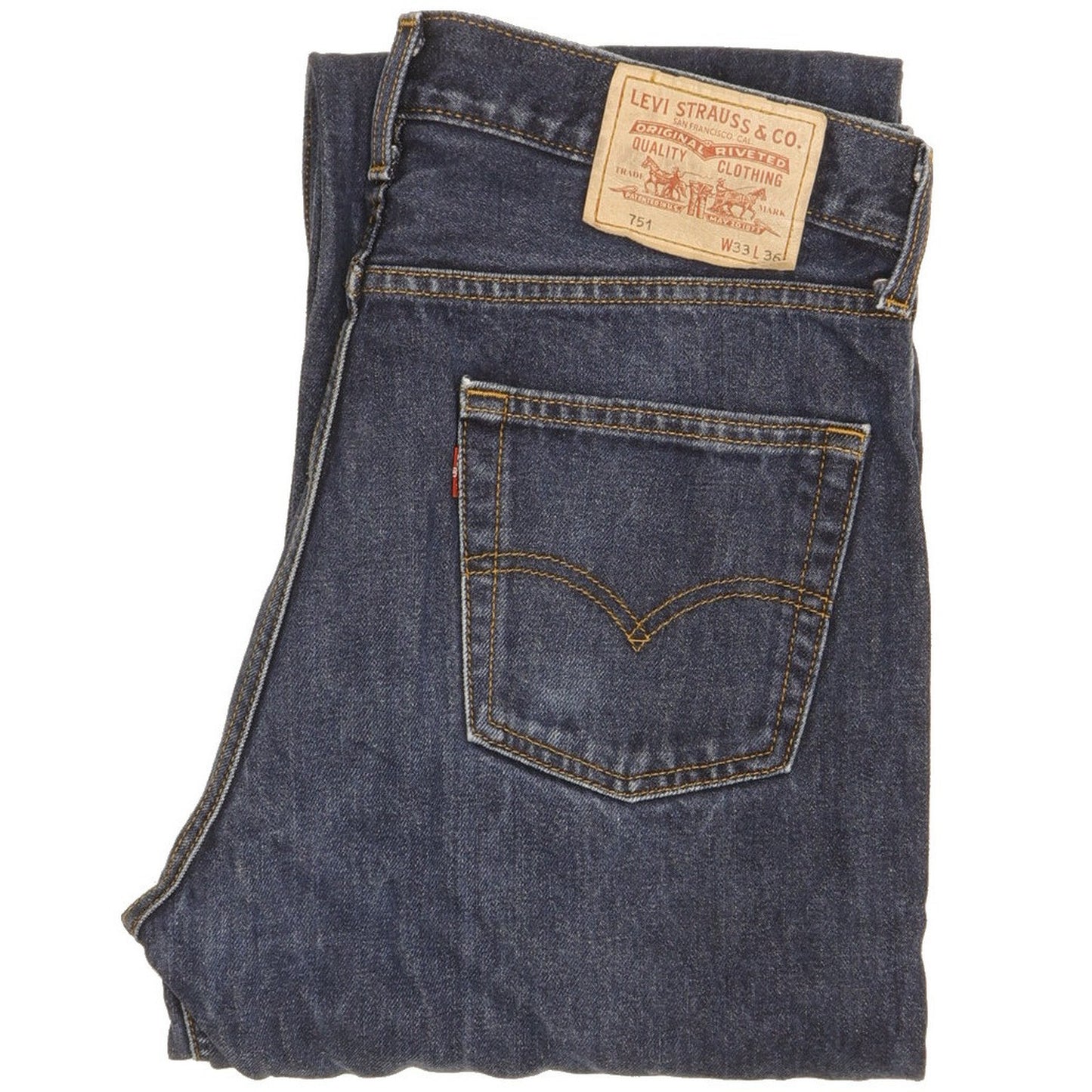 Levi's 751 Men Blue Straight Regular Jeans W33 L35