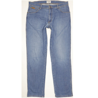 Wrangler Texas Men Blue Straight Regular Stretch Jeans W36 L33