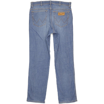 Wrangler Texas Men Blue Straight Regular Stretch Jeans W36 L33