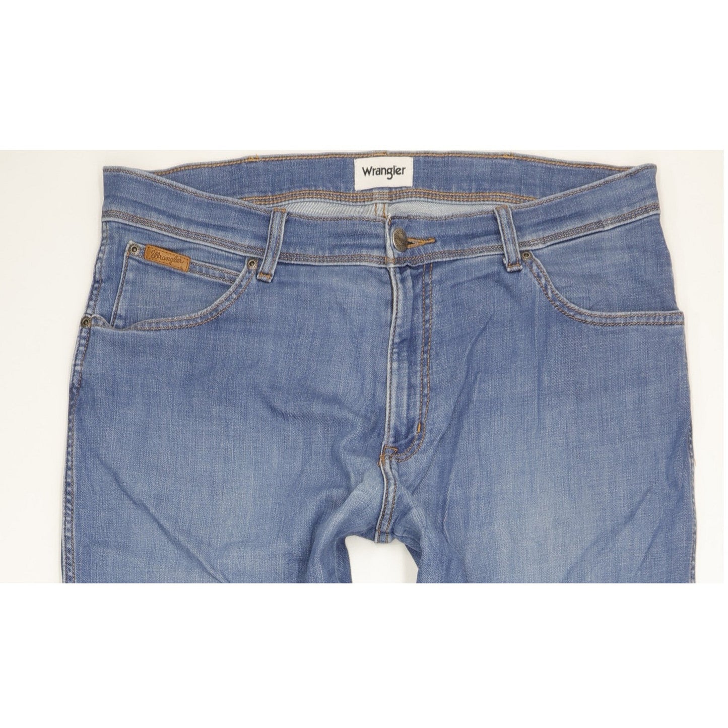 Wrangler Texas Men Blue Straight Regular Stretch Jeans W36 L33