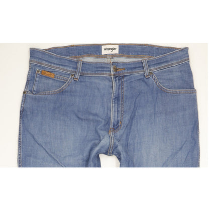 Wrangler Texas Men Blue Straight Regular Stretch Jeans W36 L33