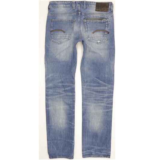 G-Star Attacc Men Blue Straight Slim Jeans W32 L33
