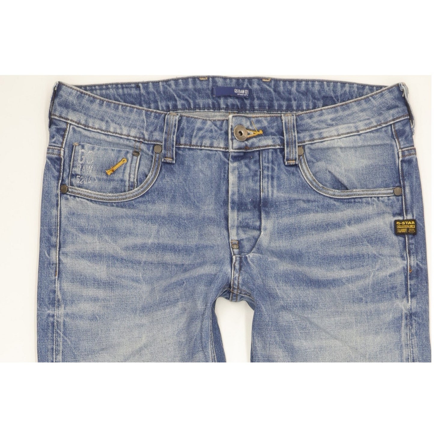 G-Star Attacc Men Blue Straight Slim Jeans W32 L33