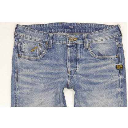 G-Star Attacc Men Blue Straight Slim Jeans W32 L33