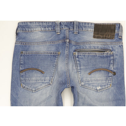 G-Star Attacc Men Blue Straight Slim Jeans W32 L33
