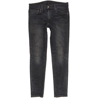 Levi's 512 Men Black Tapered Slim Stretch Jeans W32 L31