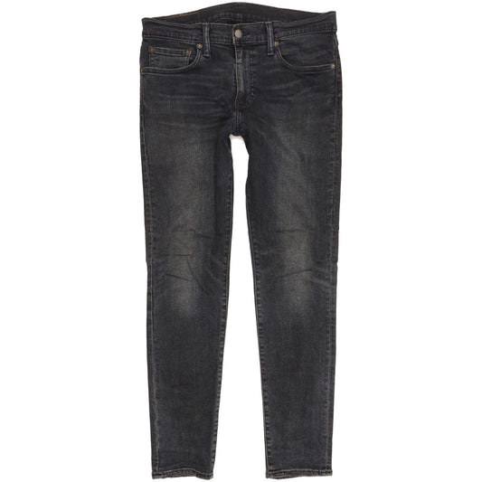 Levi's 512 Men Black Tapered Slim Stretch Jeans W32 L31
