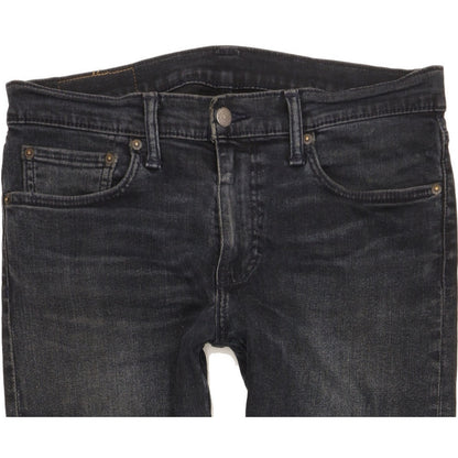 Levi's 512 Men Black Tapered Slim Stretch Jeans W32 L31