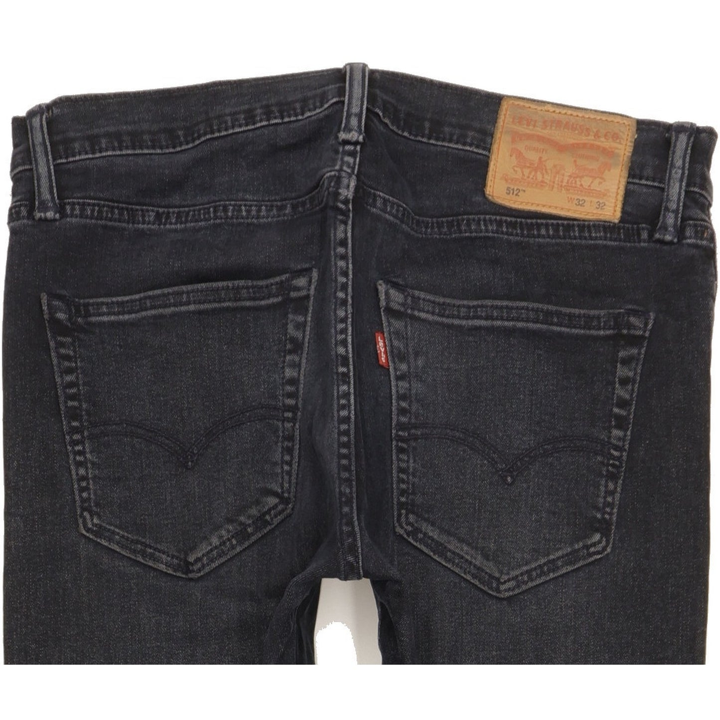 Levi's 512 Men Black Tapered Slim Stretch Jeans W32 L31
