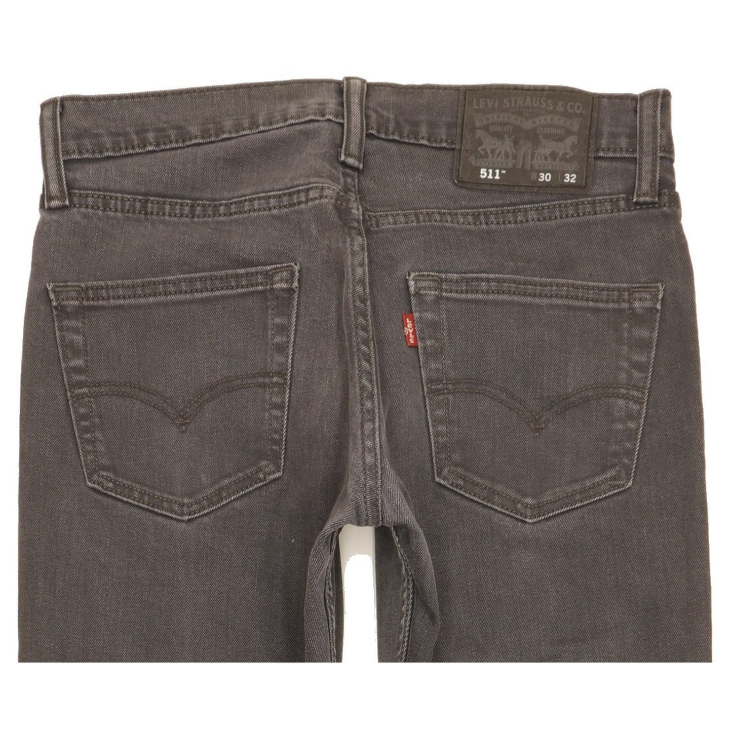 Levi's 511 Men Grey Straight Slim Stretch Jeans W30 L31