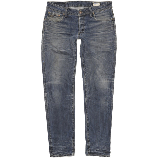 G-Star 3301 Men Blue Tapered Slim Jeans W34 L34