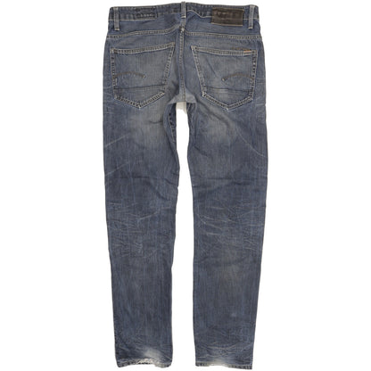 G-Star 3301 Men Blue Tapered Slim Jeans W34 L34