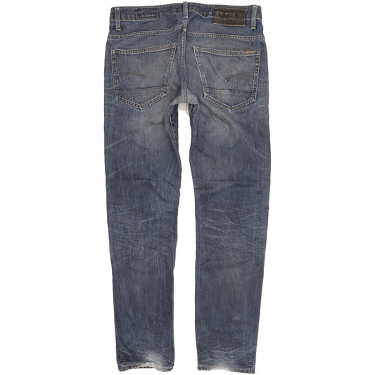 G-Star 3301 Men Blue Tapered Slim Jeans W34 L34