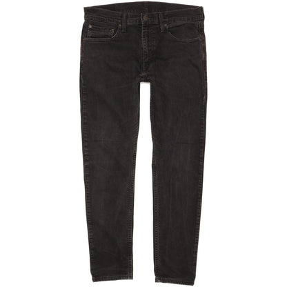 Levi's 512 Men Black Tapered Slim Stretch Jeans W32 L28