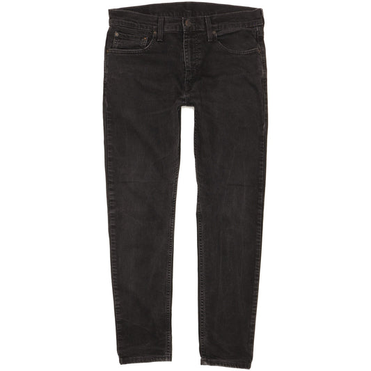 Levi's 512 Men Black Tapered Slim Stretch Jeans W32 L28
