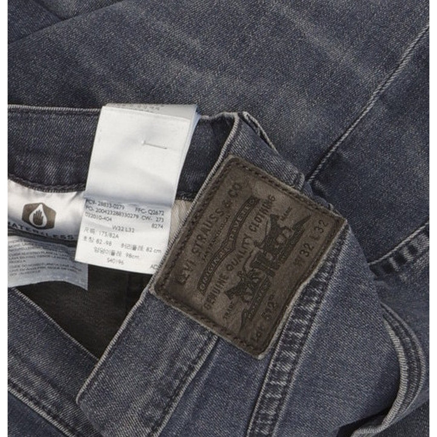 Levi's 512 Men Blue Tapered Slim Stretch Jeans W32 L31
