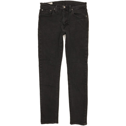 Levi's 512 Men Black Tapered Slim Stretch Jeans W32 L30