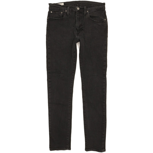 Levi's 512 Men Black Tapered Slim Stretch Jeans W32 L30