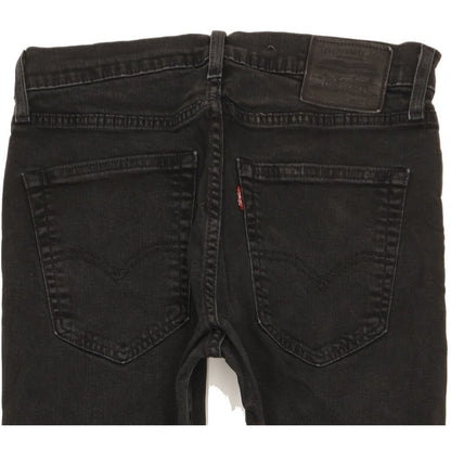 Levi's 512 Men Black Tapered Slim Stretch Jeans W32 L30