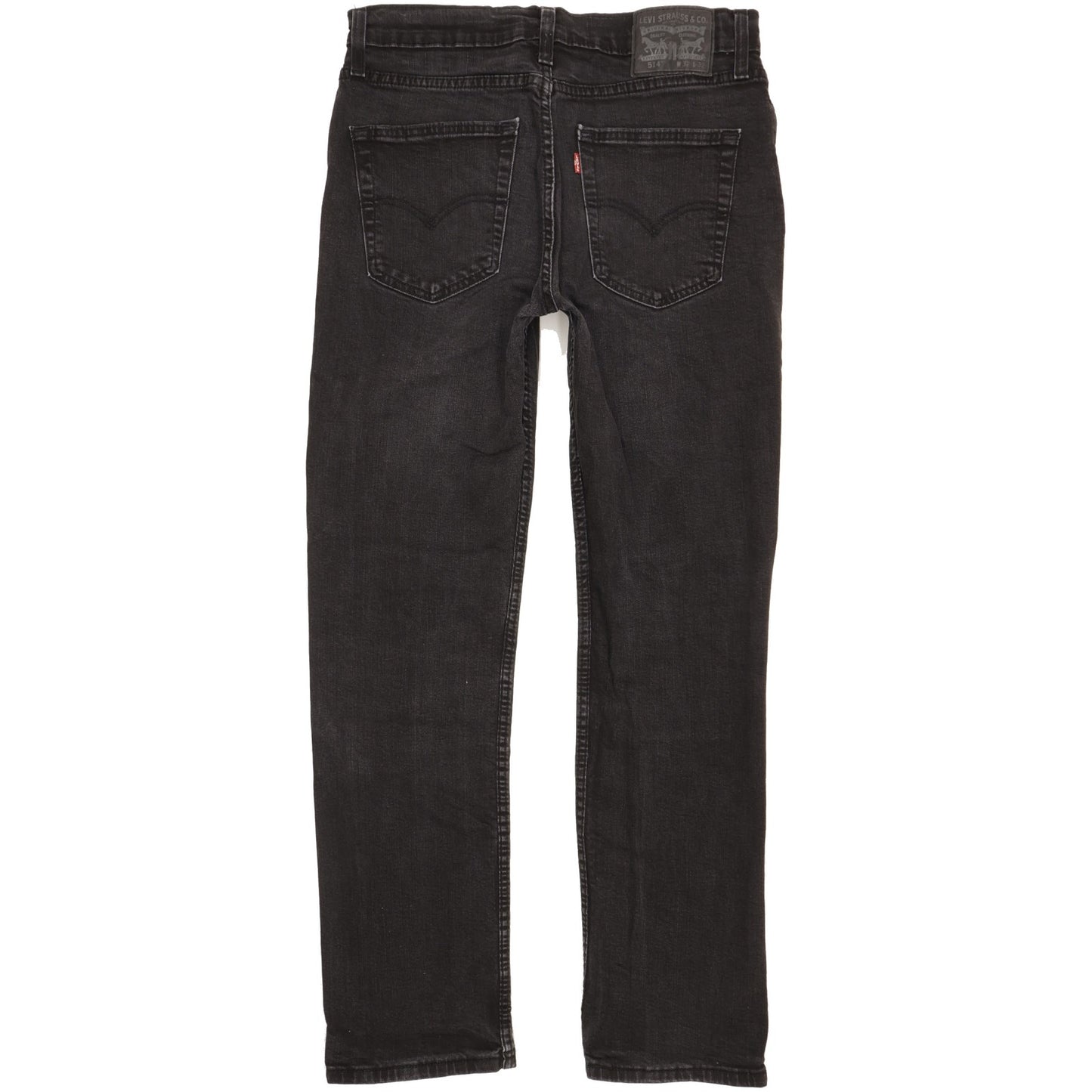 Levi's 514 Men Black Straight Slim Stretch Jeans W32 L30