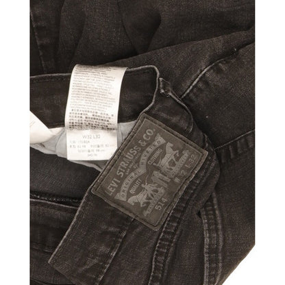 Levi's 514 Men Black Straight Slim Stretch Jeans W32 L30