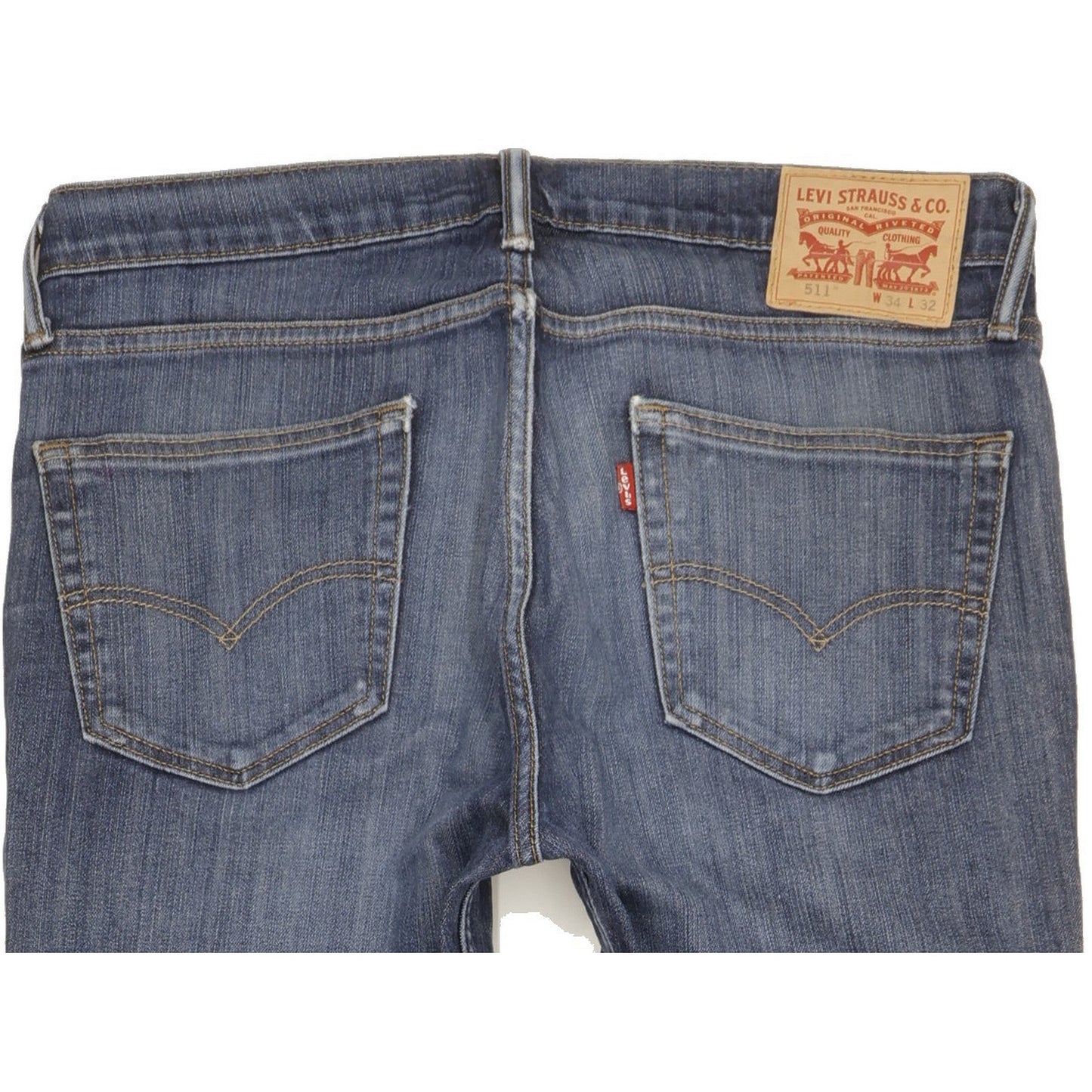 Levi's 511 Men Blue Straight Slim Stretch Jeans W34 L32
