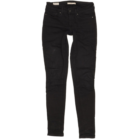 Levi's 711 Women Black Skinny Slim Stretch Jeans W27 L34