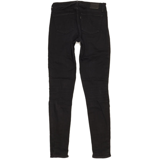 Levi's 711 Women Black Skinny Slim Stretch Jeans W27 L34