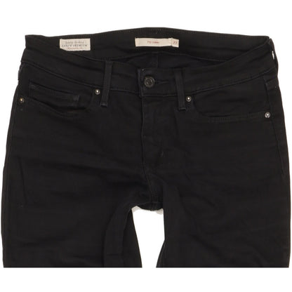 Levi's 711 Women Black Skinny Slim Stretch Jeans W27 L34