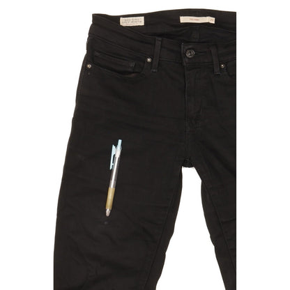 Levi's 711 Women Black Skinny Slim Stretch Jeans W27 L34
