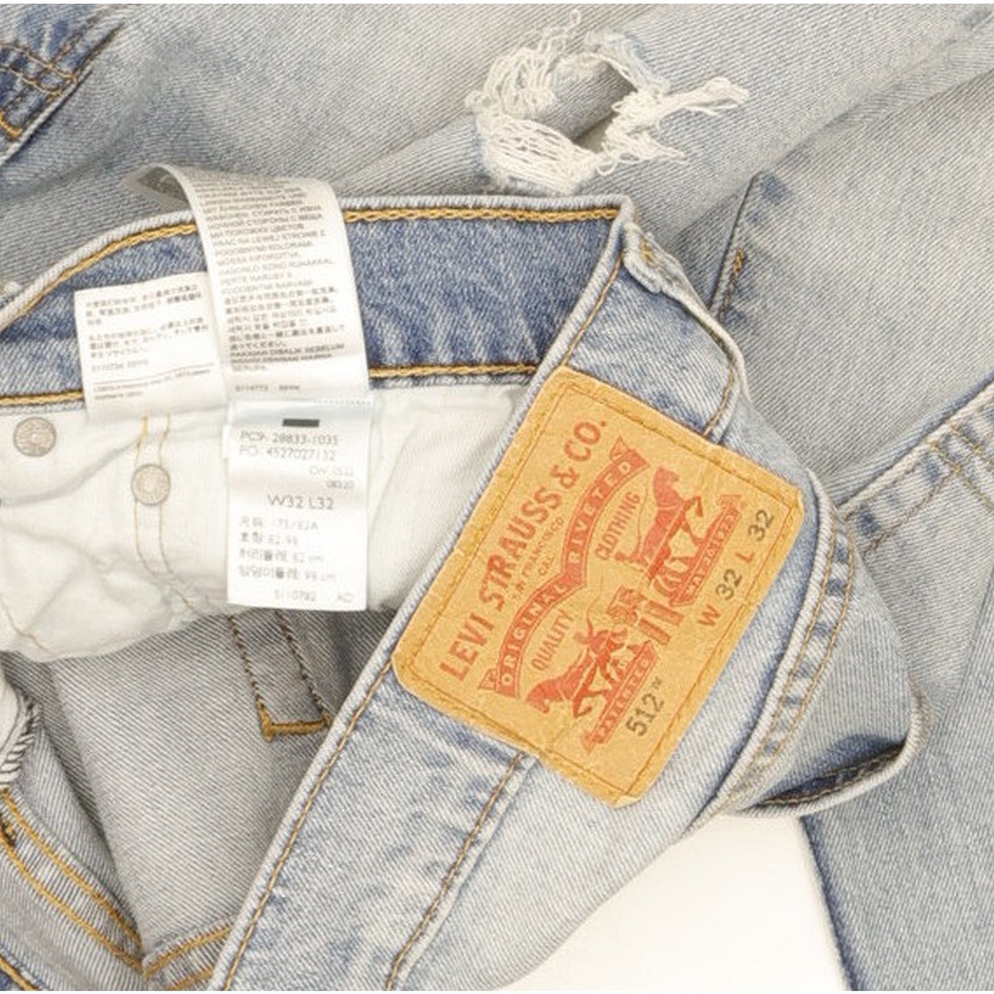 Levi's 512 Men Blue Tapered Slim Jeans W32 L28