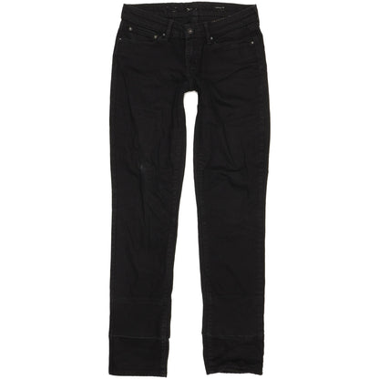 Levi's Women Black Straight Slim Stretch Jeans W28 L33