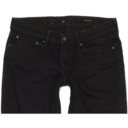 Levi's Women Black Straight Slim Stretch Jeans W28 L33
