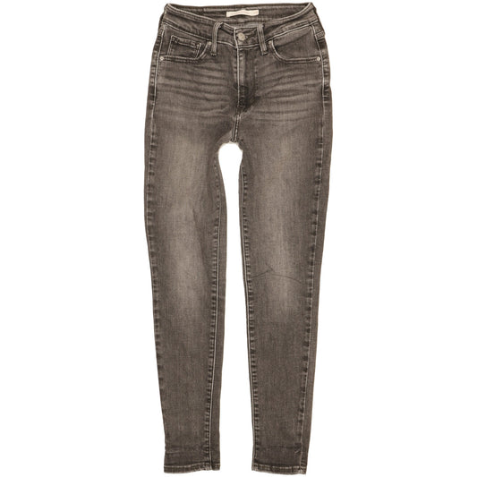 Levi's 721 Women Grey Skinny Regular Stretch Jeans W25 L27