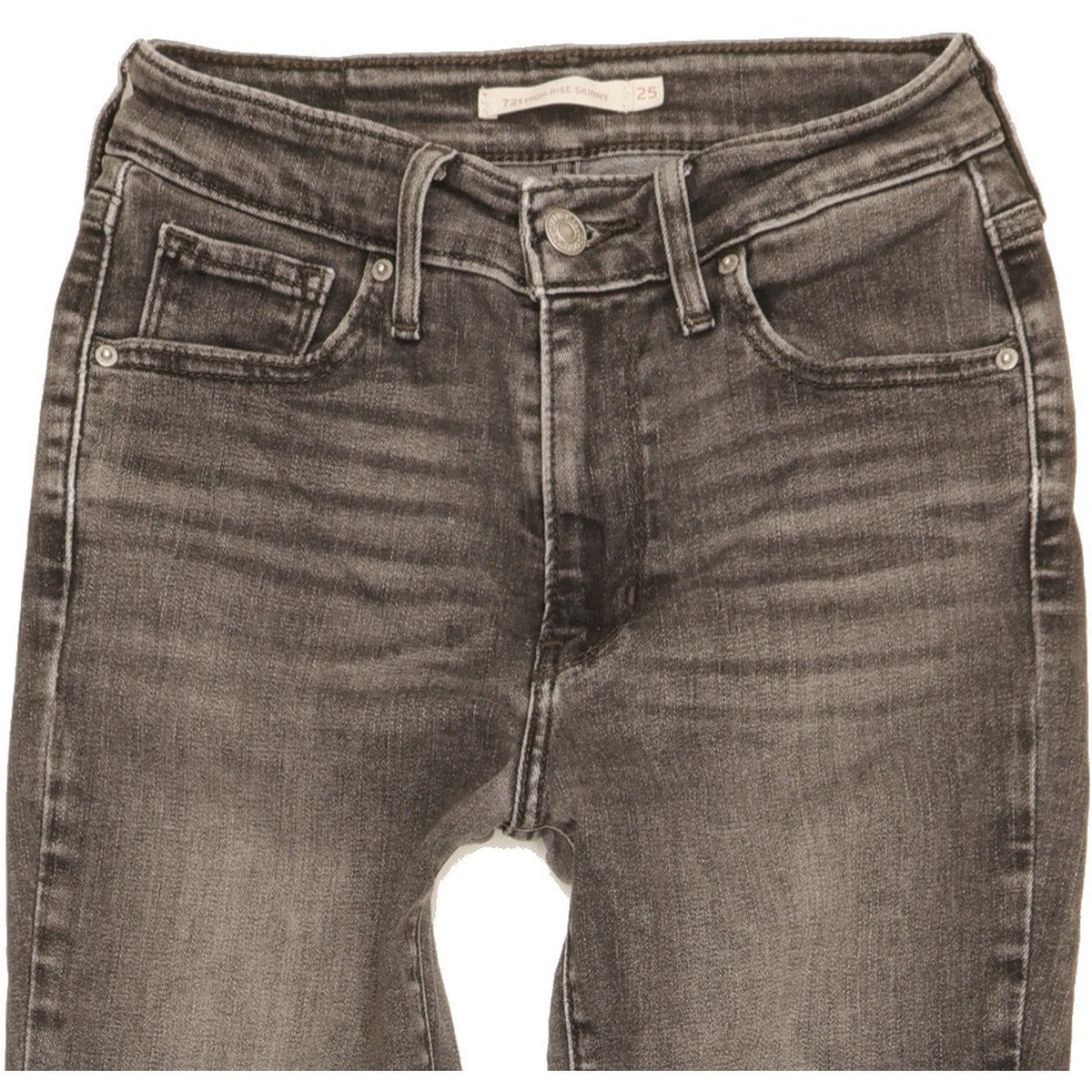 Levi's 721 Women Grey Skinny Regular Stretch Jeans W25 L27
