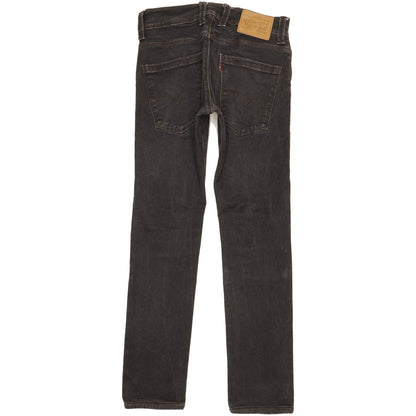Levi's 504 Men Black Straight Regular Stretch Jeans W32 L32