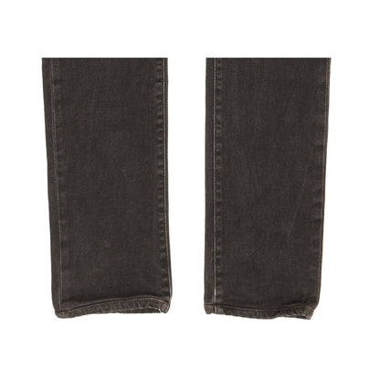 Levi's 504 Men Black Straight Regular Stretch Jeans W32 L32