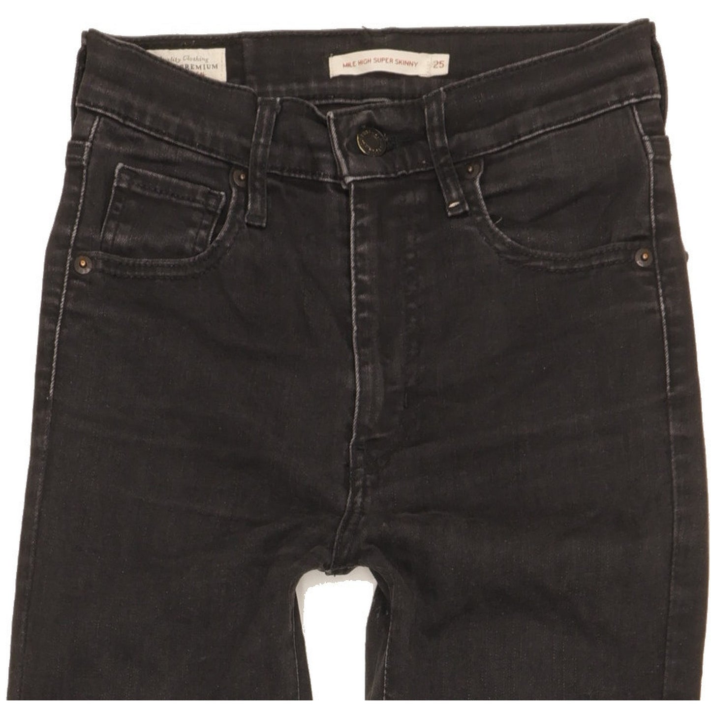 Levi's Mile Women Black Skinny Slim Stretch Jeans W25 L29