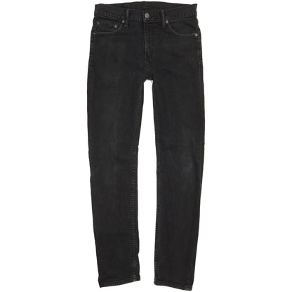 Levi's Men Black Straight Slim Stretch Jeans W29 L32