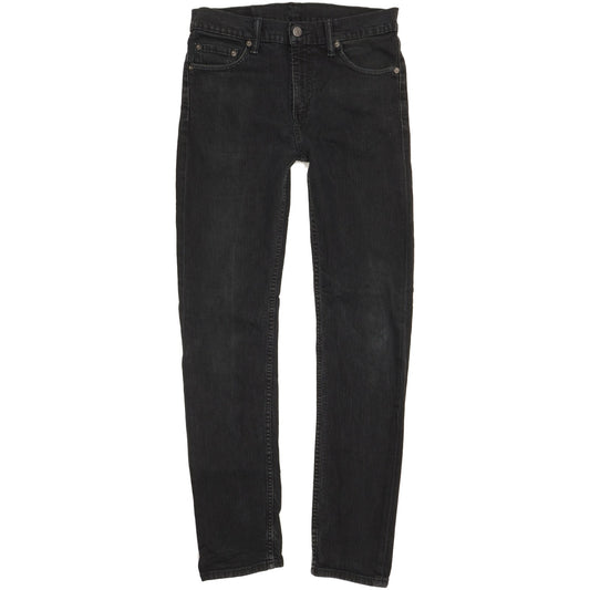 Levi's Men Black Straight Slim Stretch Jeans W29 L32