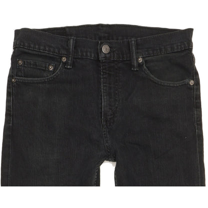 Levi's Men Black Straight Slim Stretch Jeans W29 L32