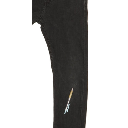 Levi's Men Black Straight Slim Stretch Jeans W29 L32