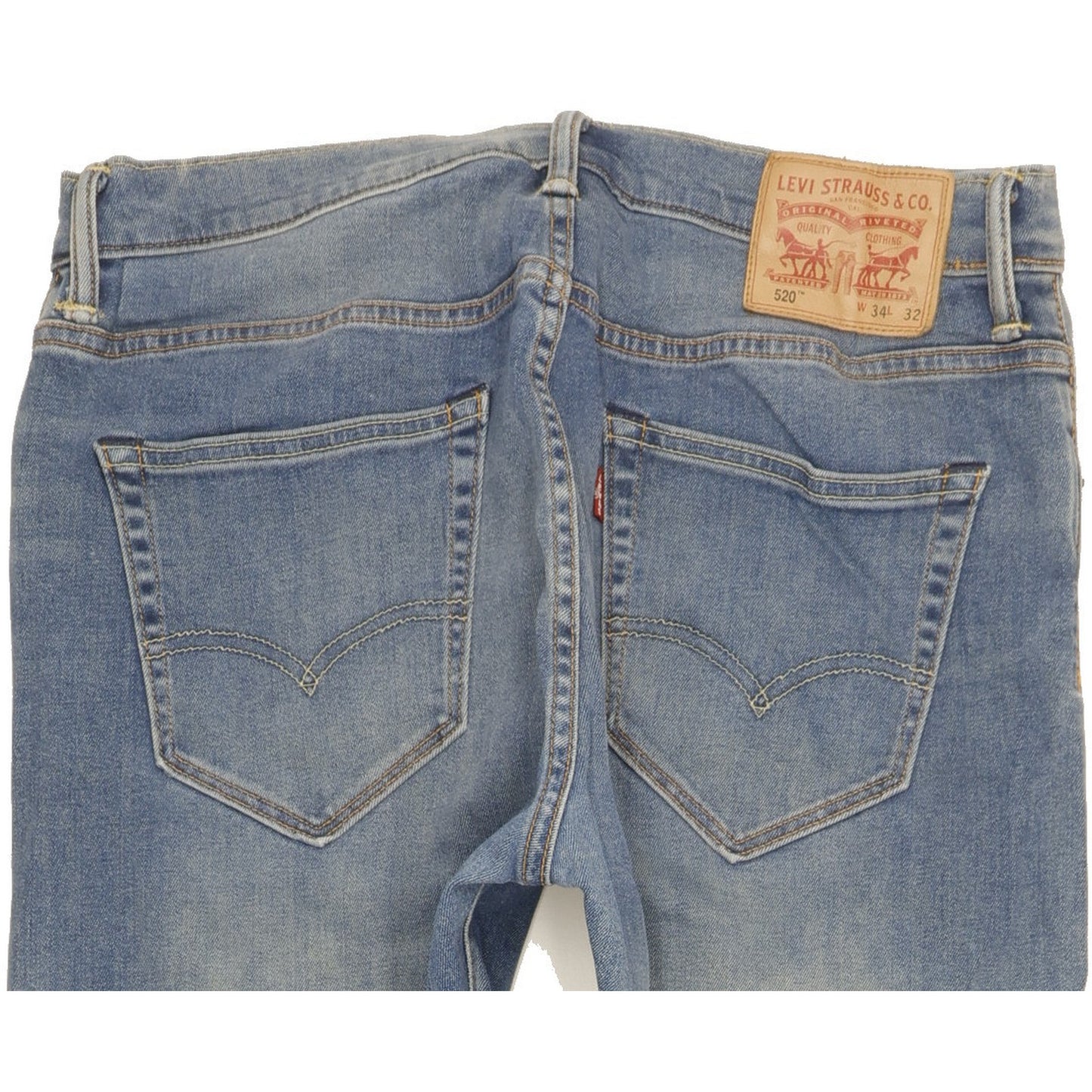 Levi's 520 Men Blue Skinny Slim Stretch Jeans W34 L29