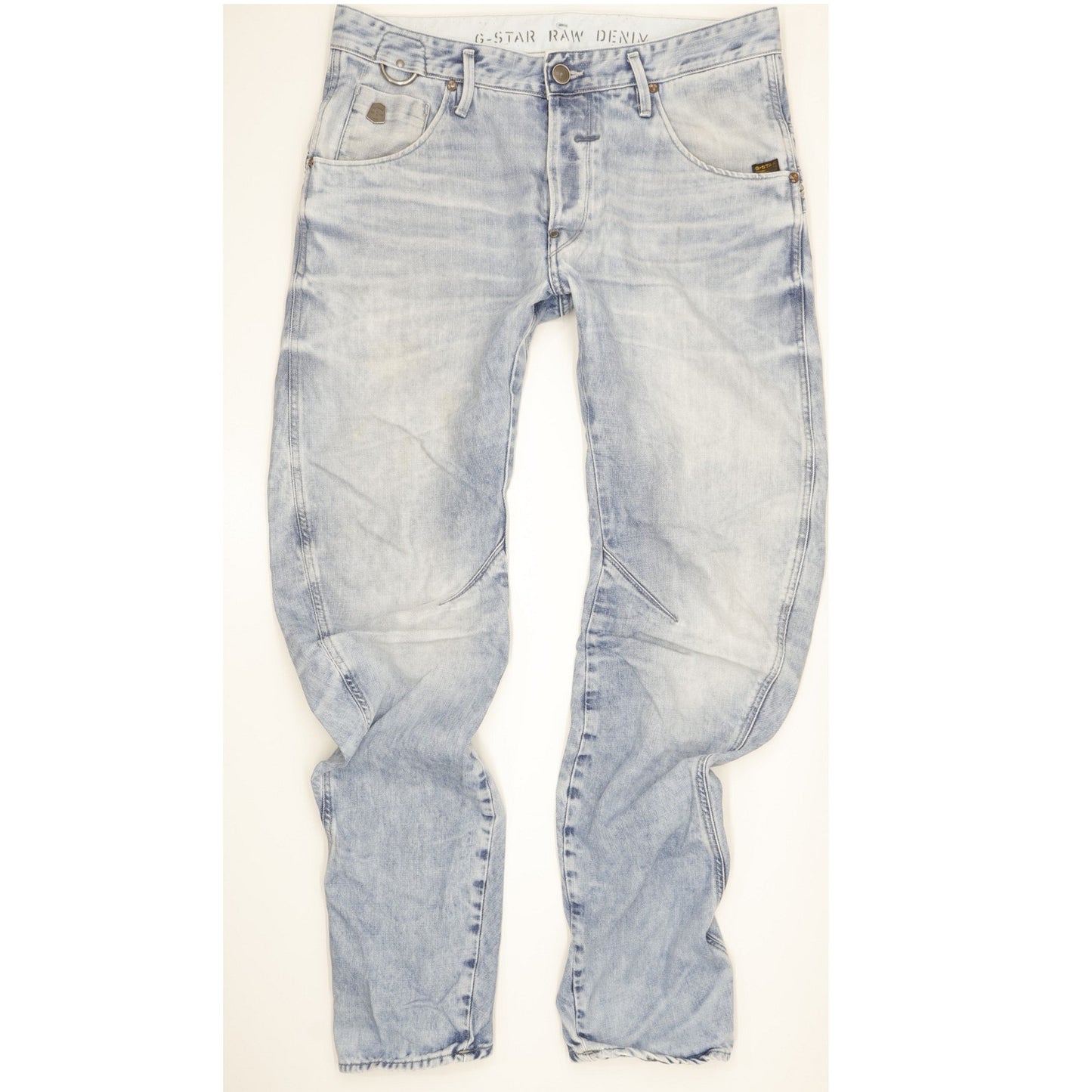 G-Star New Riley Men Blue Tapered Loose Jeans W33 L32