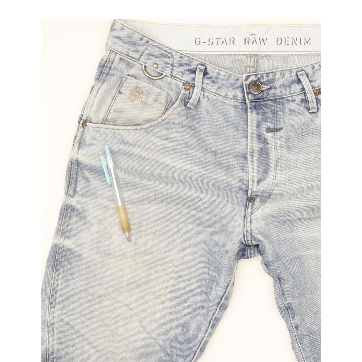 G-Star New Riley Men Blue Tapered Loose Jeans W33 L32
