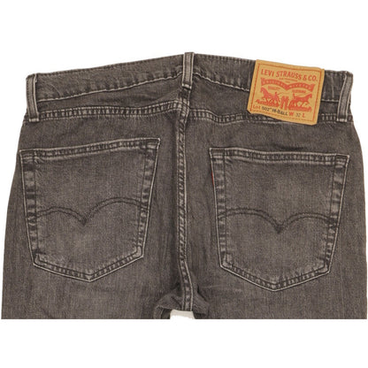 Levi's 502 Hi-Ball Men Black Tapered Regular Stretch Jeans W32 L29