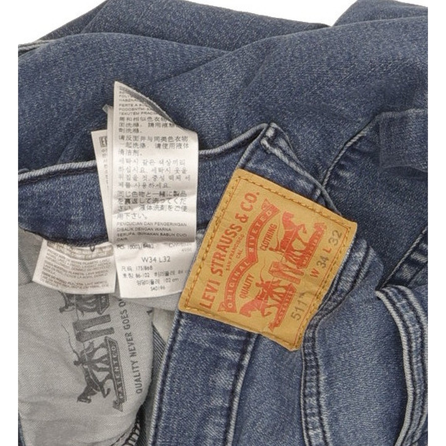 Levi's 511 Men Blue Straight Slim Stretch Jeans W34 L31